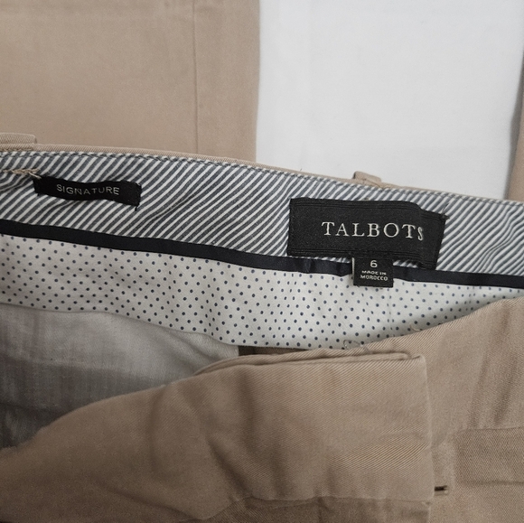 Talbots Signature Tan Ankle Pants With Hook And Eye Closure! - Picture 3 of 7